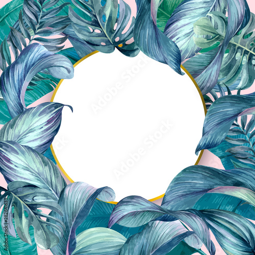 Tropical leaves background