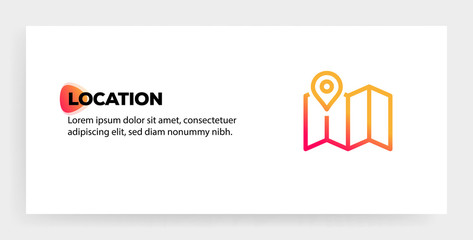 Canvas Print - LOCATION ICON CONCEPT