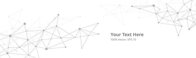 Futuristic crypto blockchain illustration. Vector global creative social network. Abstract polygonal background with lines and dots