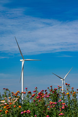 Khao Khao wind turbines on mountain, Phetchabun, Thailand