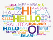 © Anna - Hello concept word cloud in different languages of the world