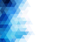 Abstract Geometry  Triangle  White And Blue Background.vector_