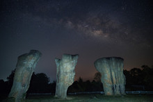 Stonehenge With Milky Way