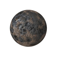 metal planet isolated on white background