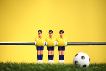 Wall Mural - foosball table soccer .sport teame football players