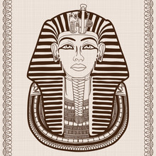 Ancient Egyptian Mask Of The Pharaoh Tutankhamun.