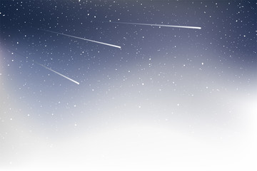 Wall Mural - shooting star in the sky