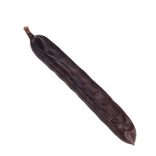 Dried Long Carob Pod Isolated On White Background