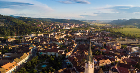 Wall Mural - Aerial view of Medias, Romania