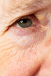 Portrait of a senior caucasian woman eye themes of retirement senior aging process portrait