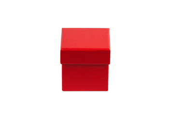 Wall Mural - Red box on a white isolated background