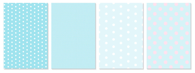 Wall Mural - Polka dot pattern vector. Baby background.