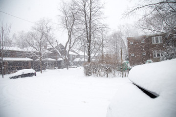 winter street snowy