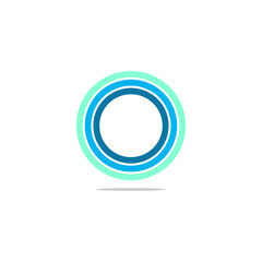 simple typography cirlce vector logo