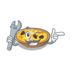 Sticker - Mechanic spanish paella isolated in the character