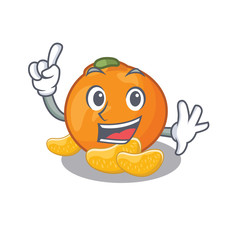 Sticker - Finger tangerine isolated with in the cartoon