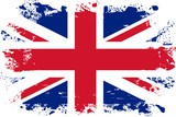 Fototapeta Londyn - Malowana flaga Wielkiej Brytanii