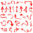 © Dmytro - Set with red arrows on white background, hand drawn symbols, pointers, collection for your design