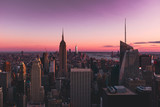 Fototapeta  - Colorful sunset on top of New York