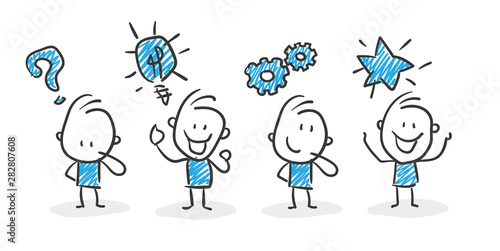 Fotografía Stickman Blue: Business, strategy. (Nr. 40)