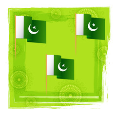 Wall Mural - Vector illustration of a Background for Pakistan Independence Day.