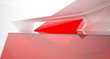 © SERGEYMANSUROV - Abstract architectural glass red color interior of a minimalist house with large windows.. 3D illustration and rendering.