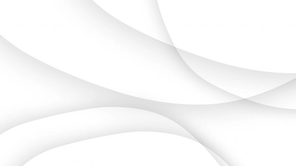 Poster - simple abstract white wavy trendy beautiful white curve background