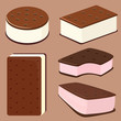 © eduardrobert - Set of ice cream sandwich cookie