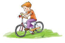 Little Boy With A Bicycle