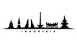 © winner creative - Indonesian building culture silhouette vector illustration