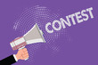 © Zofia - Handwriting text Contest. Concept meaning Competition do better than other showing for prize Election.