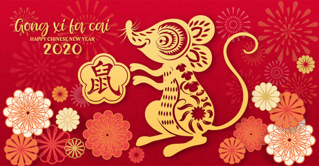 Poster - Happy Chinese New Year 2020 year of the rat