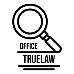 Office truelaw icon. Outline office truelaw vector icon for web design isolated on white background