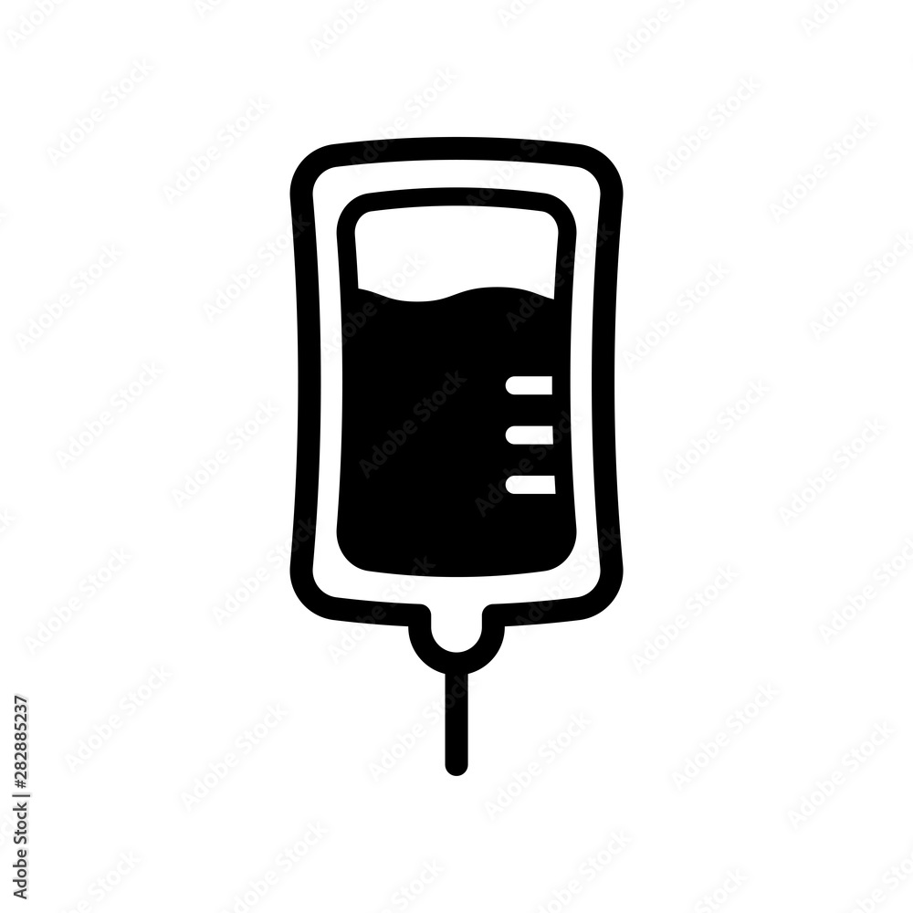 Blood Bag Vector Icon Design Template