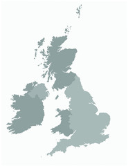 United kingdom map vector illustration