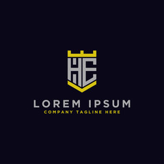 Inspiring company logo designs from the initial letters HE logo icon. -Vectors