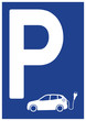 spr121 SignParkRaum - german - Parkplatz: Parken für Elektroauto erlaubt - Schild - A2 A3 A4 Poster - g8345
