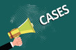 © Zofia - Text sign showing Cases. Conceptual photo Electronic Devices safety cover Breakage and shock protection.