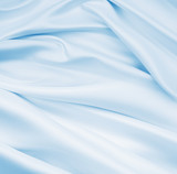 Fototapeta  - Blue silky fabric texture