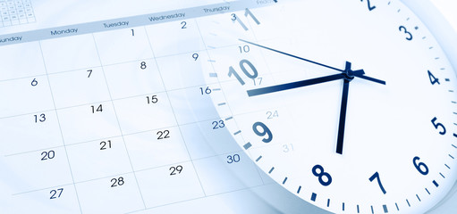 Wall Mural - clock and calendar