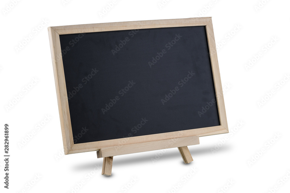 blank standing chalkboard isolated on white background Stock Photo ...