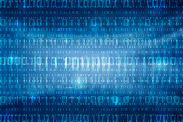 binary code on grunge blue background