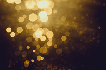 Gold abstract bokeh