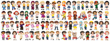 Children With Different Nationalities On White Background