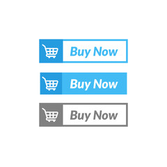 Canvas Print - simple design of buy now button. online shop icon material