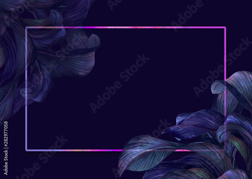 Tropical leaves background