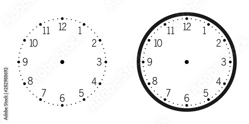Fotografía Wall Clock isolated on white background vector illustration