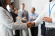 © Syda Productions - business, partnership and cooperation concept - handshake of people at international conference