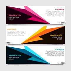 Wall Mural - Vector abstract design banner web template.