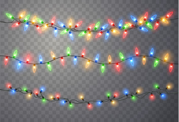Wall Mural - christmas lights. xmas string